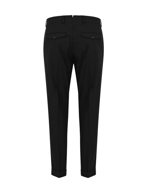 Pantalone in misto lana con pinces Nero PT TORINO | RFZAZ40FWD MA270990